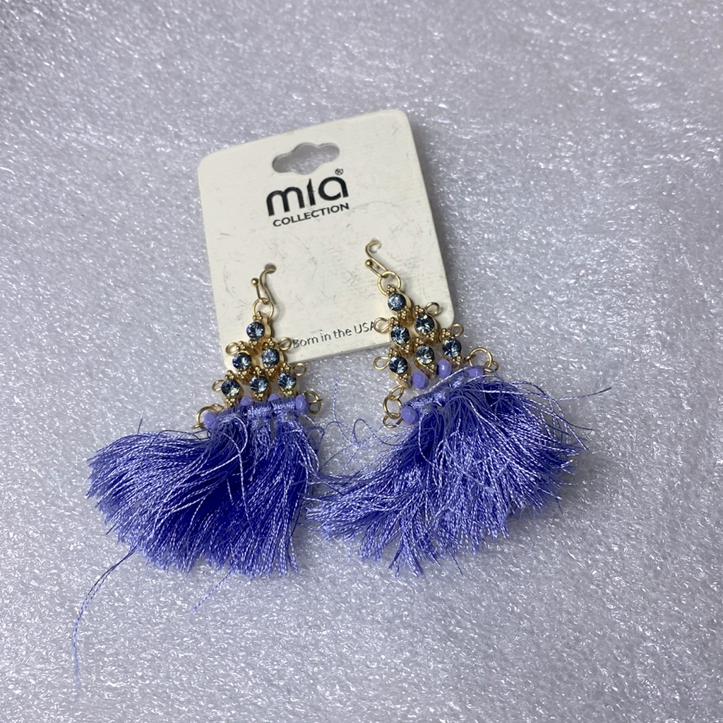 Mia Purple Tassel Earrings 7$